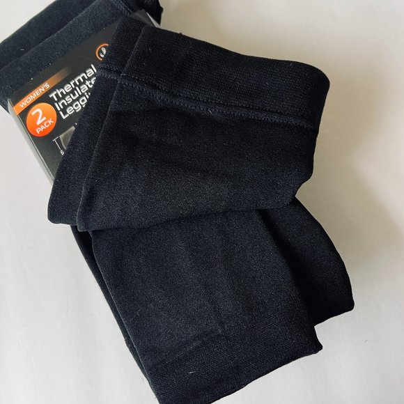 HEAT LOGIC Women's Thermal Insulated Leggings 2 Pack NWT - Picture 2 of 5